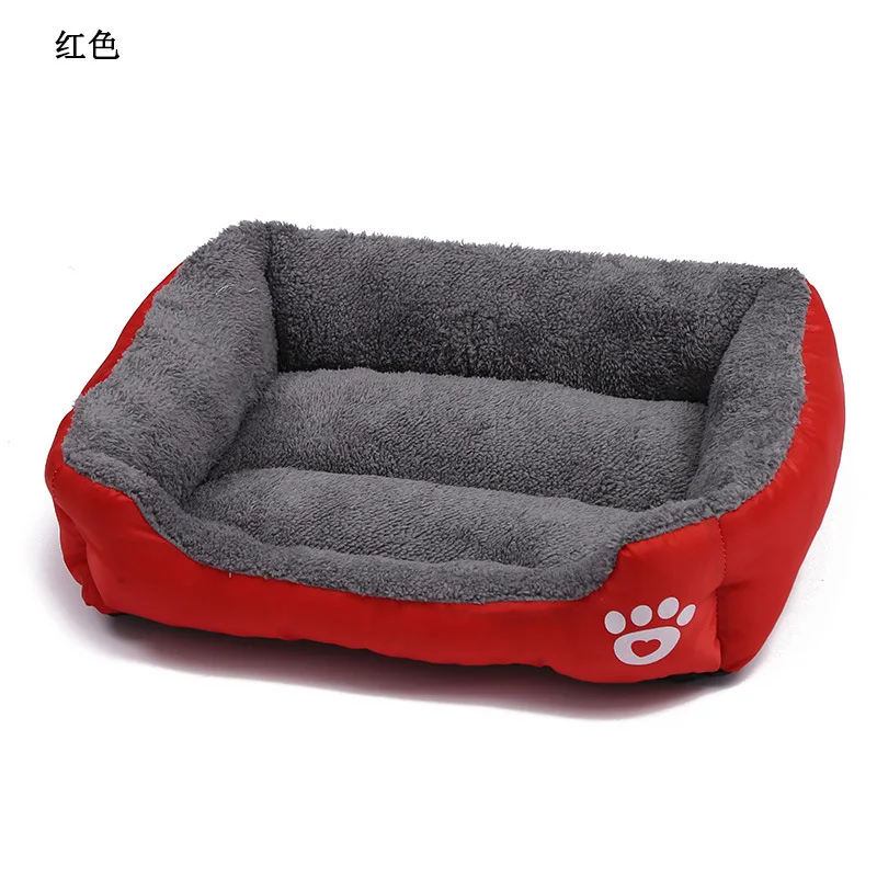 Large Pet Cat Dog Bed Square Plush Kennel Summer Washable Cat Mat Waterproof Mattress Pet Cushion Medium Large Dogs Pet Supplies