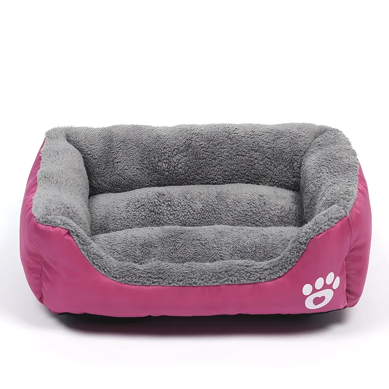 Large Square Nest S-3XL Pet Large Dog Bed for Small Medium Dogs Soft Fleece Nest Big Dog Sofa Bed Winter Warm Cat House for Pet
