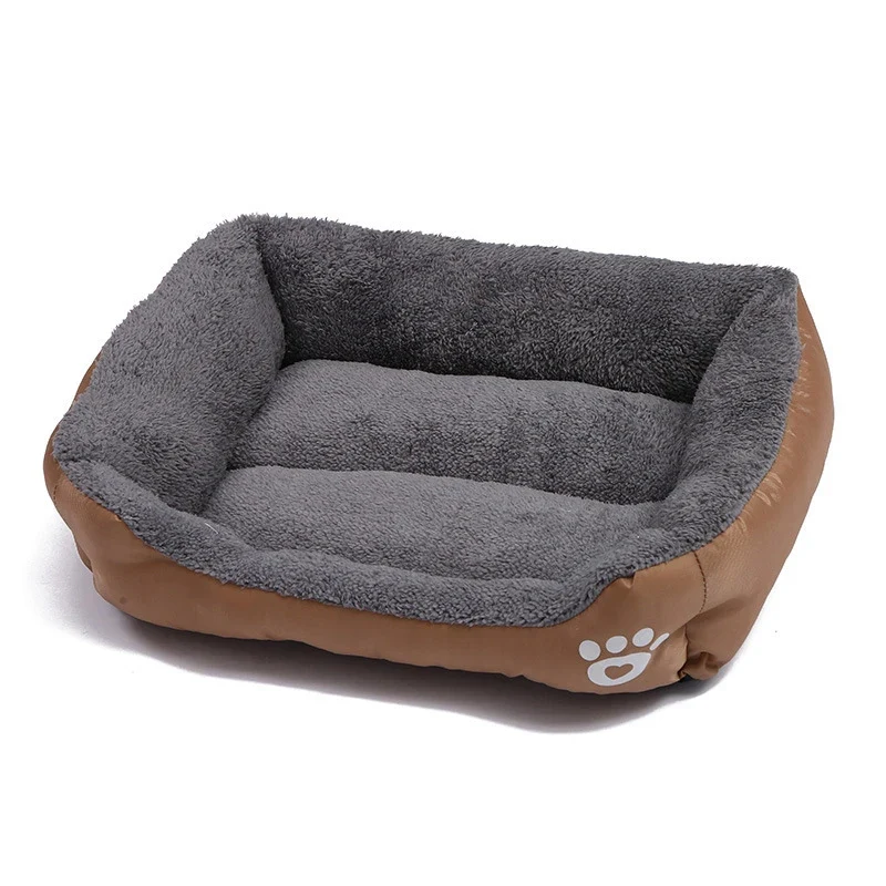Large Square Nest S-3XL Pet Large Dog Bed for Small Medium Dogs Soft Fleece Nest Big Dog Sofa Bed Winter Warm Cat House for Pet