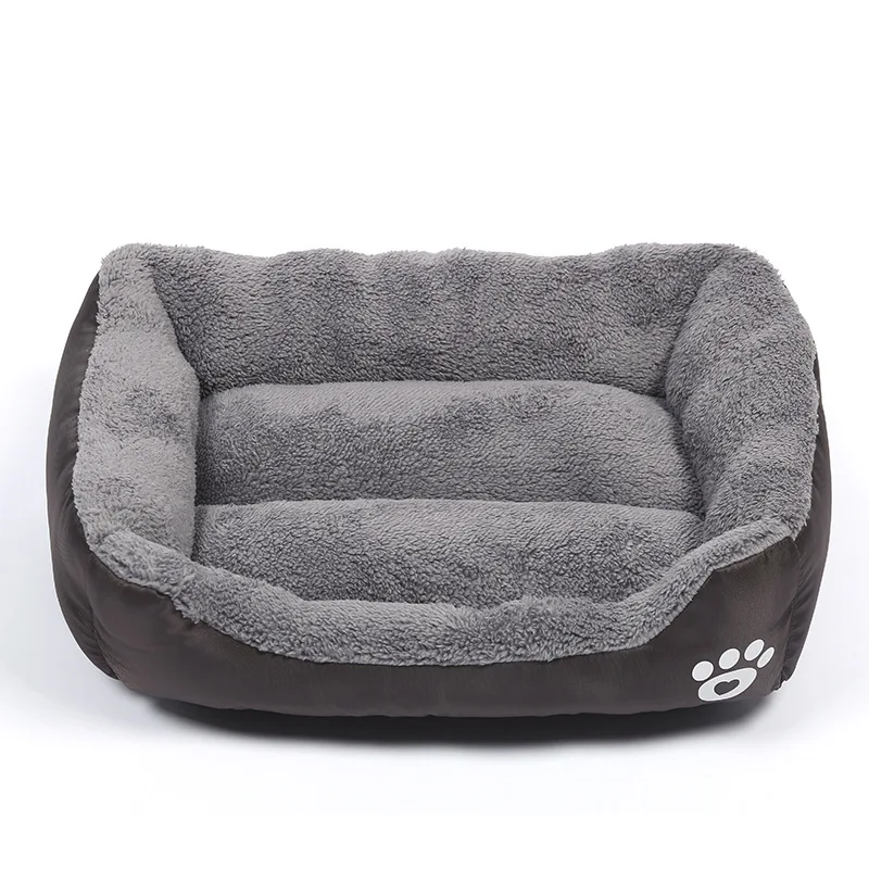 Large Square Nest S-3XL Pet Large Dog Bed for Small Medium Dogs Soft Fleece Nest Big Dog Sofa Bed Winter Warm Cat House for Pet