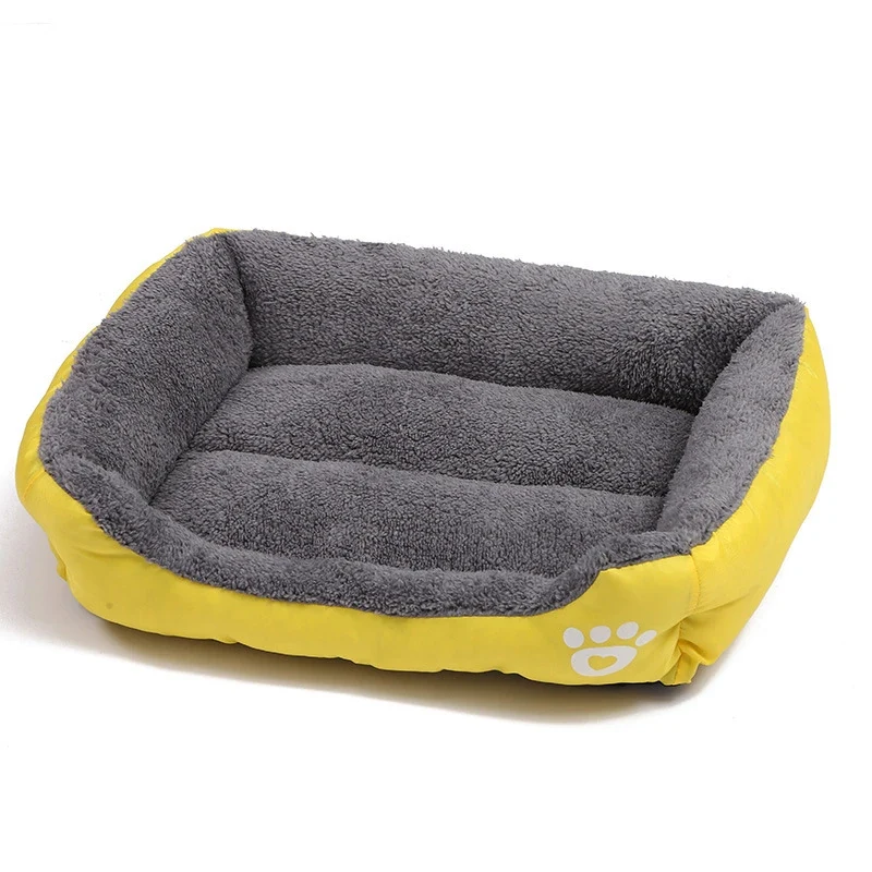 Large Square Nest S-3XL Pet Large Dog Bed for Small Medium Dogs Soft Fleece Nest Big Dog Sofa Bed Winter Warm Cat House for Pet