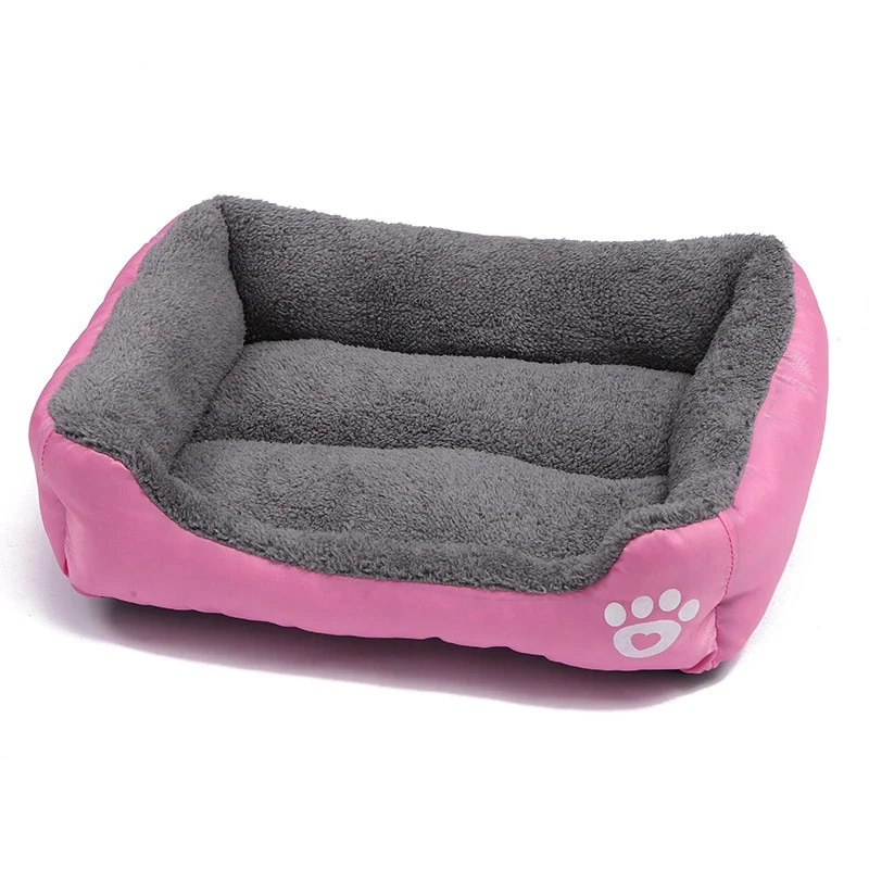 Large Square Nest S-3XL Pet Large Dog Bed for Small Medium Dogs Soft Fleece Nest Big Dog Sofa Bed Winter Warm Cat House for Pet