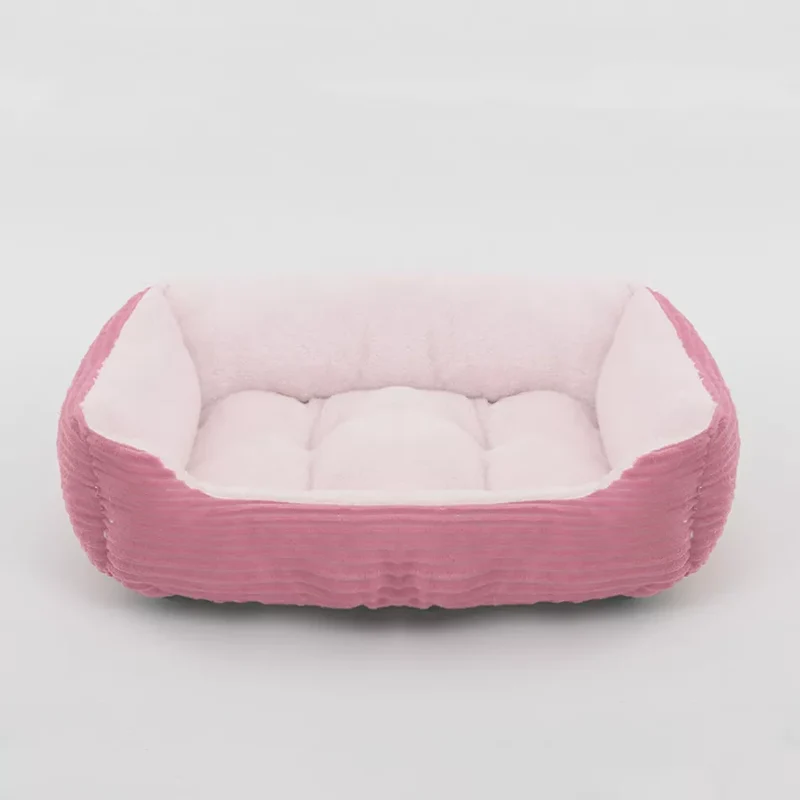 Bed for Dog Cat Pet Square Plush Kennel Medium Small Dog Sofa Bed Cushion Pet Calming Dog Bed House Pet Supplies Accessories