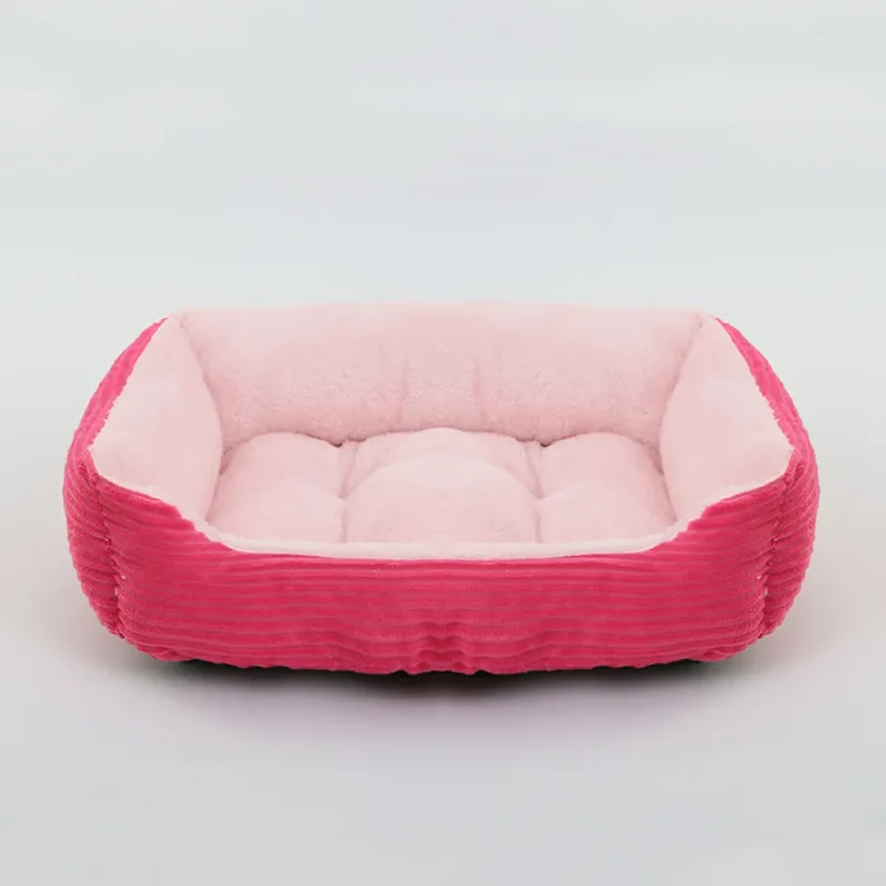 Bed for Dog Cat Pet Square Plush Kennel Medium Small Dog Sofa Bed Cushion Pet Calming Dog Bed House Pet Supplies Accessories