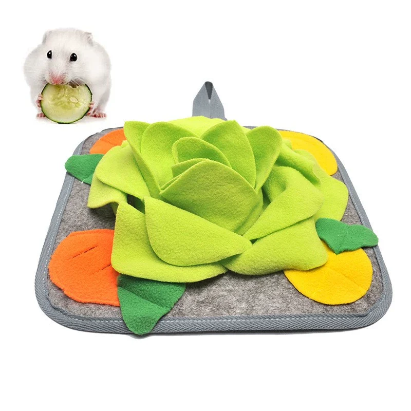Flower Branch Mouse Toy Play Training Mat Hide Food Avoid Interaction Enhance Feelings Release Pressure Guinea Pig