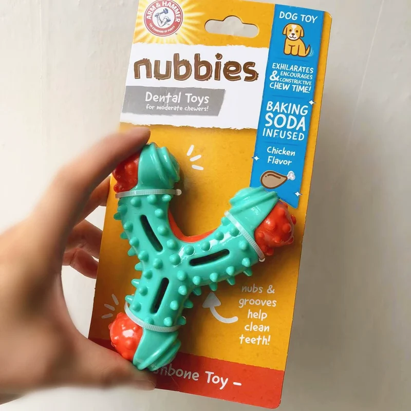 Export European and American Pet the Toy Dog Toy Multi-Color with Fragrant Soft Hard Plastic Rubber Molar Dog Bone Bite-Resistant Summer