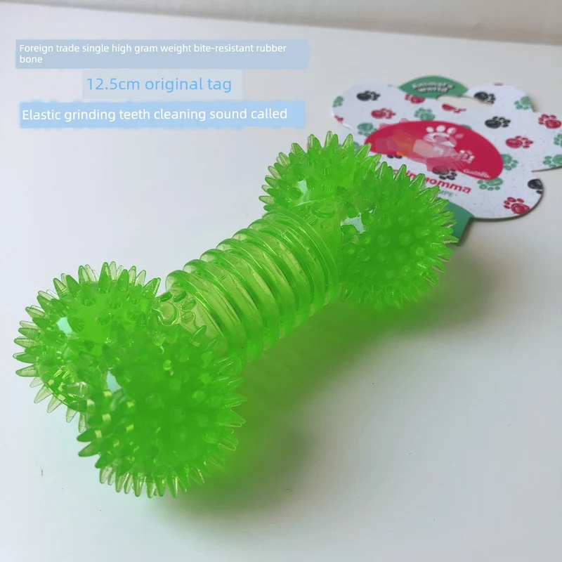 Export European and American Pet the Toy Dog Toy Multi-Color with Fragrant Soft Hard Plastic Rubber Molar Dog Bone Bite-Resistant Summer