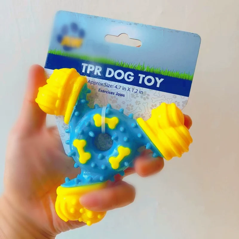 Export European and American Pet the Toy Dog Toy Multi-Color with Fragrant Soft Hard Plastic Rubber Molar Dog Bone Bite-Resistant Summer