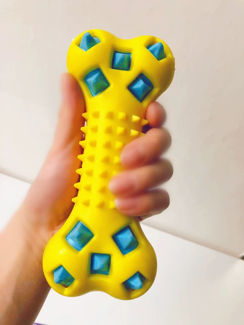 Export European and American Pet the Toy Dog Toy Multi-Color with Fragrant Soft Hard Plastic Rubber Molar Dog Bone Bite-Resistant Summer