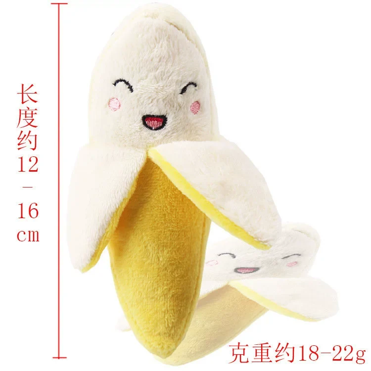 Stuffed Dog French Bulldog Bite-Resistant Ball Rope Sounding Toy Fruit Cartoon Animal Cat Cat Pet Supplies