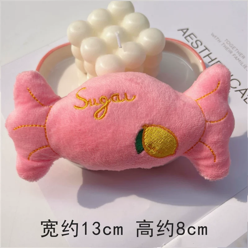 Stuffed Dog French Bulldog Bite-Resistant Ball Rope Sounding Toy Fruit Cartoon Animal Cat Cat Pet Supplies