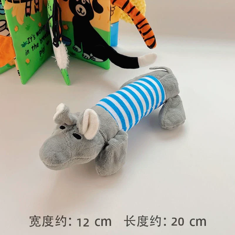 Stuffed Dog French Bulldog Bite-Resistant Ball Rope Sounding Toy Fruit Cartoon Animal Cat Cat Pet Supplies