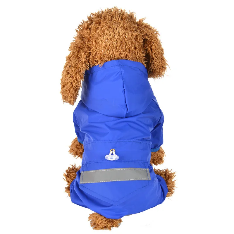 Dog Raincoat Reflective Pet Clothes Dog Clothing Waterproof Jumpsuit Jacket Yorkie Poodle Bichon Pomeranian Schnauzer Corgi Coat