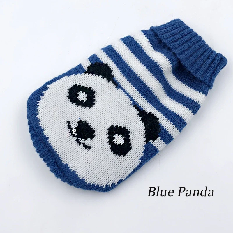 Warm Cat Clothes Winter Christmas Cats Sweater Cartoon Print Pet Clothing Knitting Costume Coat for Puppy Small Pets Clothes