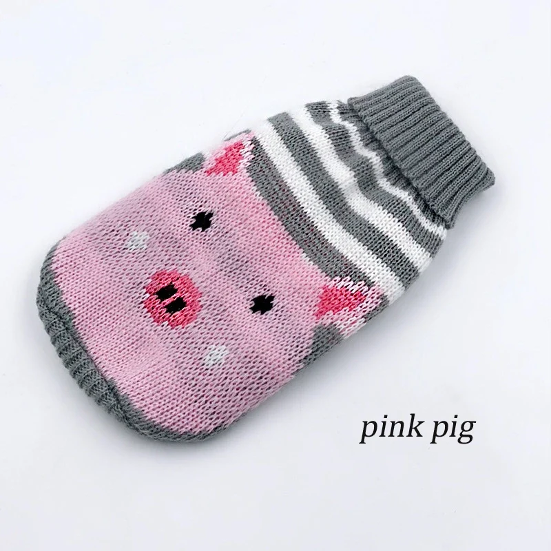 Warm Cat Clothes Winter Christmas Cats Sweater Cartoon Print Pet Clothing Knitting Costume Coat for Puppy Small Pets Clothes