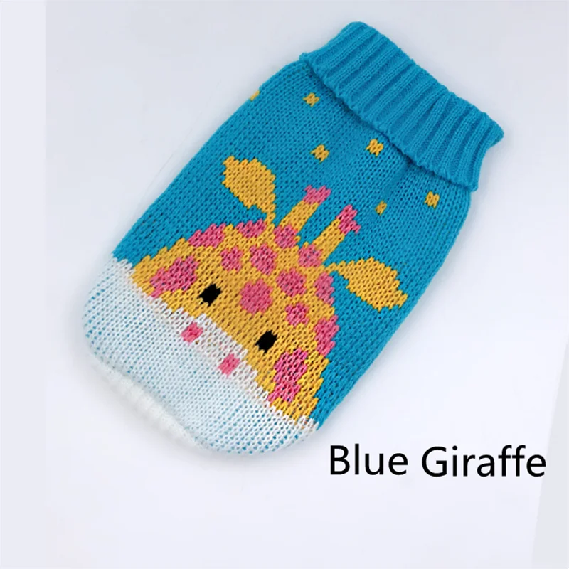 Warm Cat Clothes Winter Christmas Cats Sweater Cartoon Print Pet Clothing Knitting Costume Coat for Puppy Small Pets Clothes