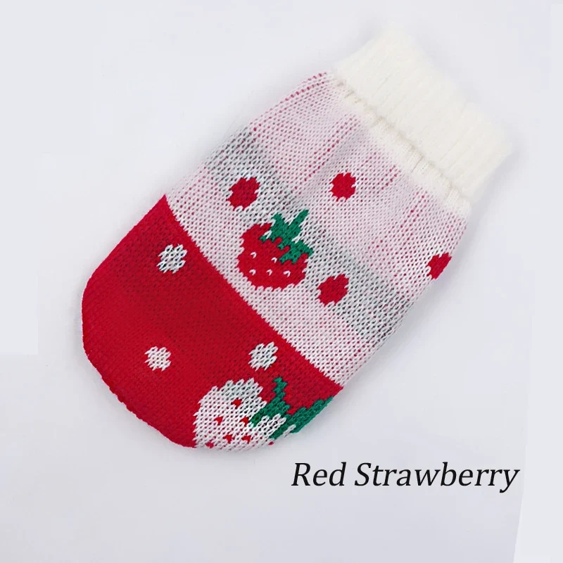 Warm Cat Clothes Winter Christmas Cats Sweater Cartoon Print Pet Clothing Knitting Costume Coat for Puppy Small Pets Clothes
