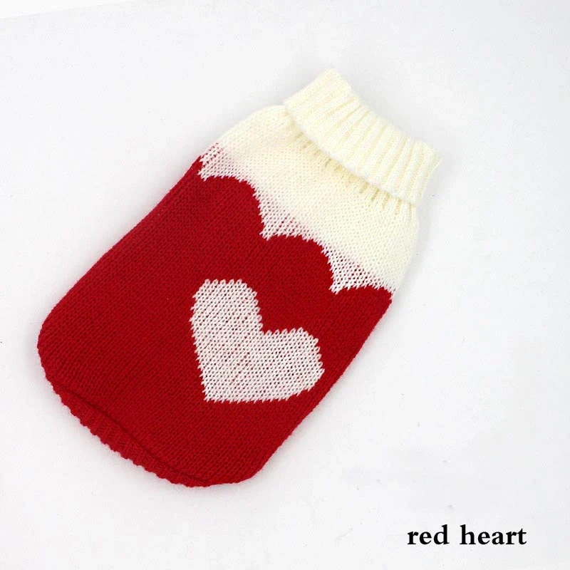Warm Cat Clothes Winter Christmas Cats Sweater Cartoon Print Pet Clothing Knitting Costume Coat for Puppy Small Pets Clothes