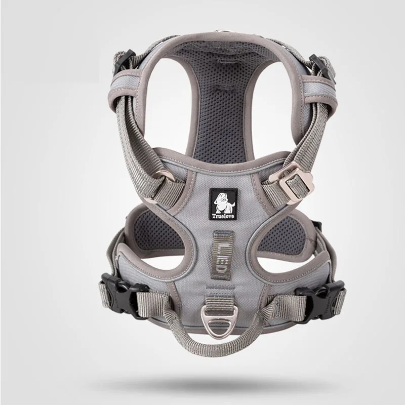 Truelove Front Nylon Dog Harness No Pull Vest Soft Adjustable Safety Harness For Dog Small Large Running Training French Bulldog