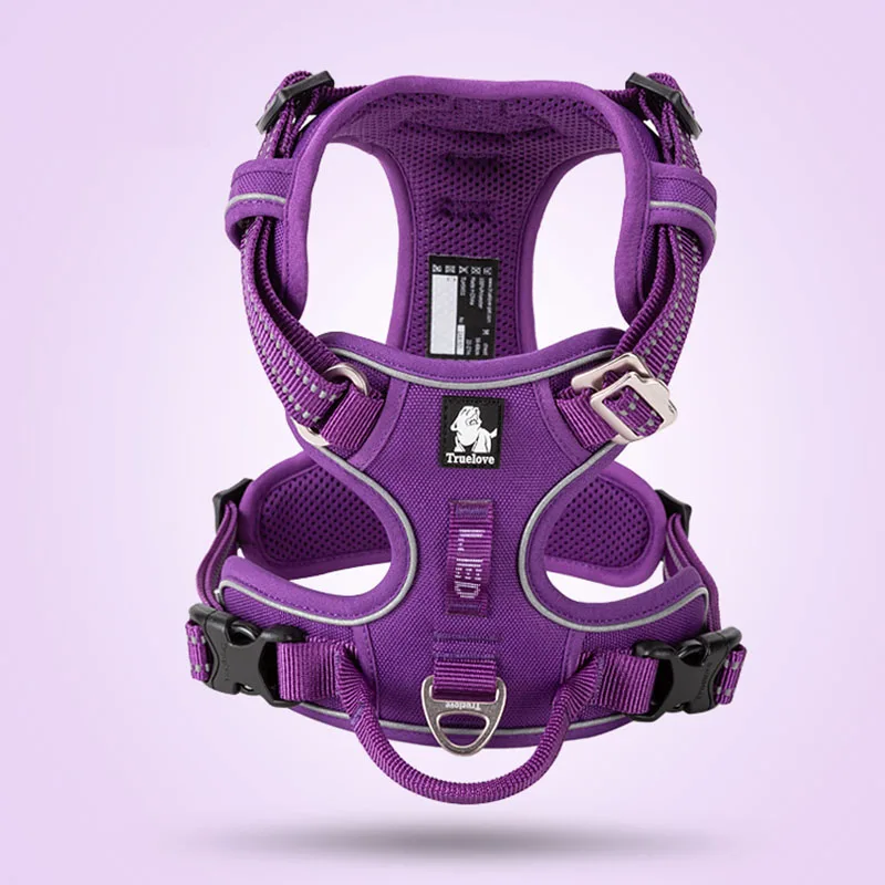 Truelove Front Nylon Dog Harness No Pull Vest Soft Adjustable Safety Harness For Dog Small Large Running Training French Bulldog
