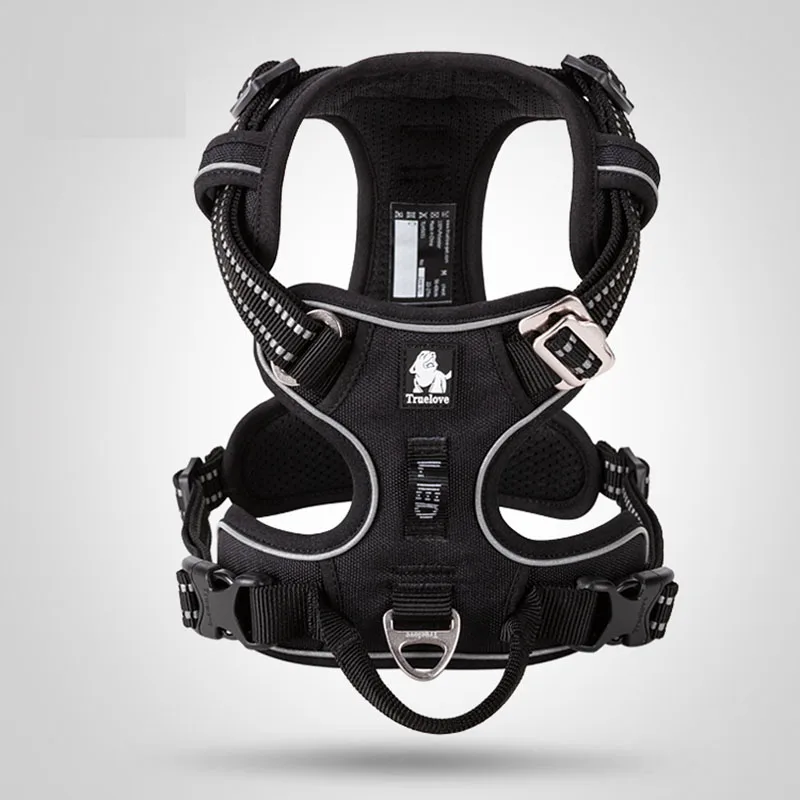 Truelove Front Nylon Dog Harness No Pull Vest Soft Adjustable Safety Harness For Dog Small Large Running Training French Bulldog