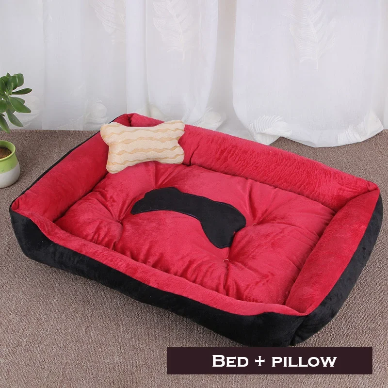 Pet Dog Bed Warm Sofa Dog Mats For Small Medium Large Dog Soft Pet Bed For Dogs Washable House For Cat Puppy Cotton Kennel Mat