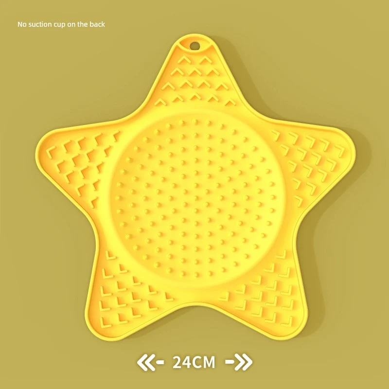 Supemoto Dog Licking Mat Slow Feeding Bowl Pet Slow Food Mat Silicone Licking Plate Licking Mat Cat Hiding Food Leakage