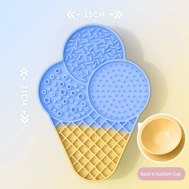 Supemoto Dog Licking Mat Slow Feeding Bowl Pet Slow Food Mat Silicone Licking Plate Licking Mat Cat Hiding Food Leakage