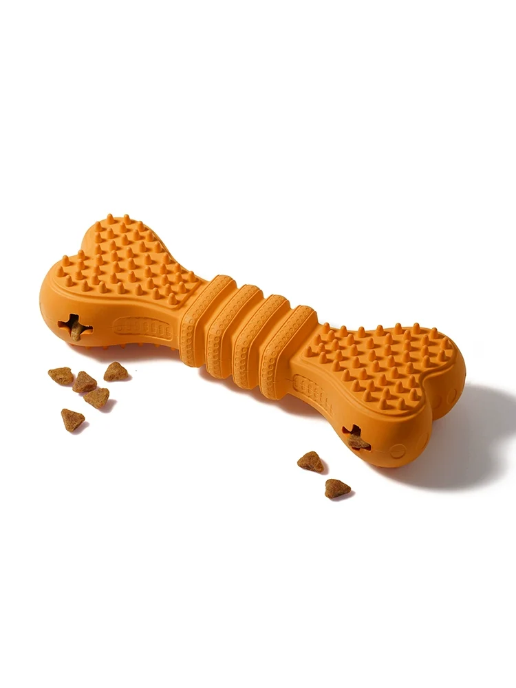 Plum Feet Dog Pet Toy Ball Bone Puppy Bite-Resistant Big Dog Molar Tooth Cleaning Food Self-Hi Relieving Stuffy Toy