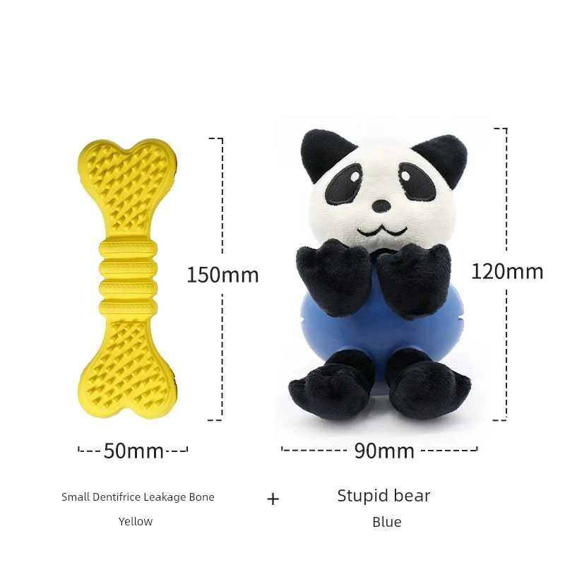 Plum Feet Dog Pet Toy Ball Bone Puppy Bite-Resistant Big Dog Molar Tooth Cleaning Food Self-Hi Relieving Stuffy Toy