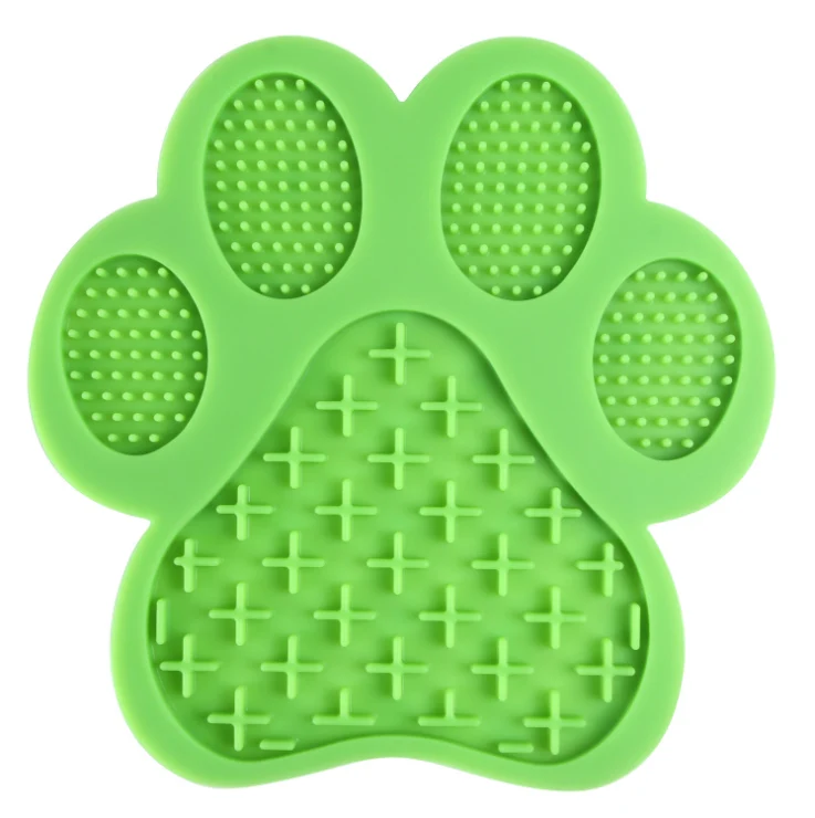 Amazon New DOG'S Head Silicone Pet Licking Mat Bone Slow Food Mat Dog Slow Food Mat Dripping Licking Mat