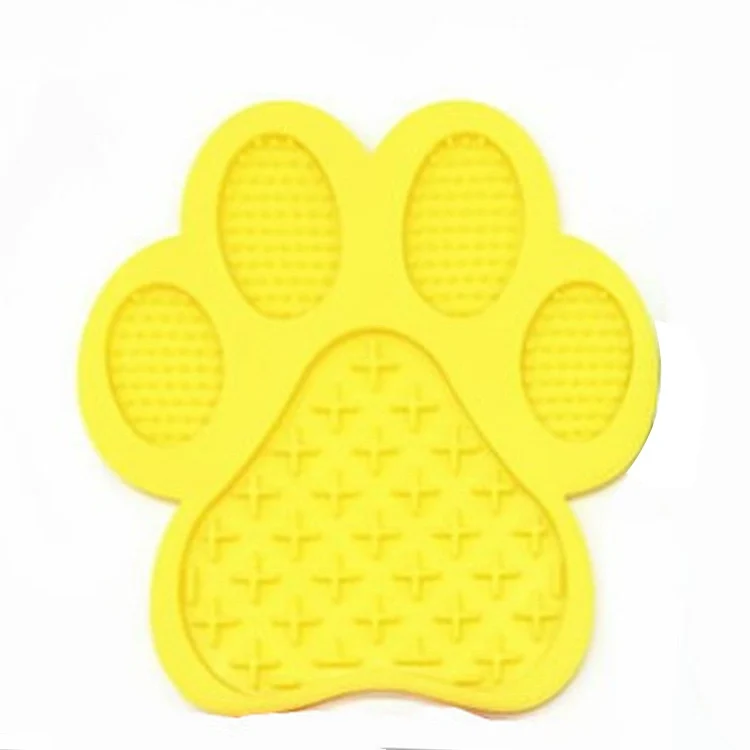 Amazon New DOG'S Head Silicone Pet Licking Mat Bone Slow Food Mat Dog Slow Food Mat Dripping Licking Mat