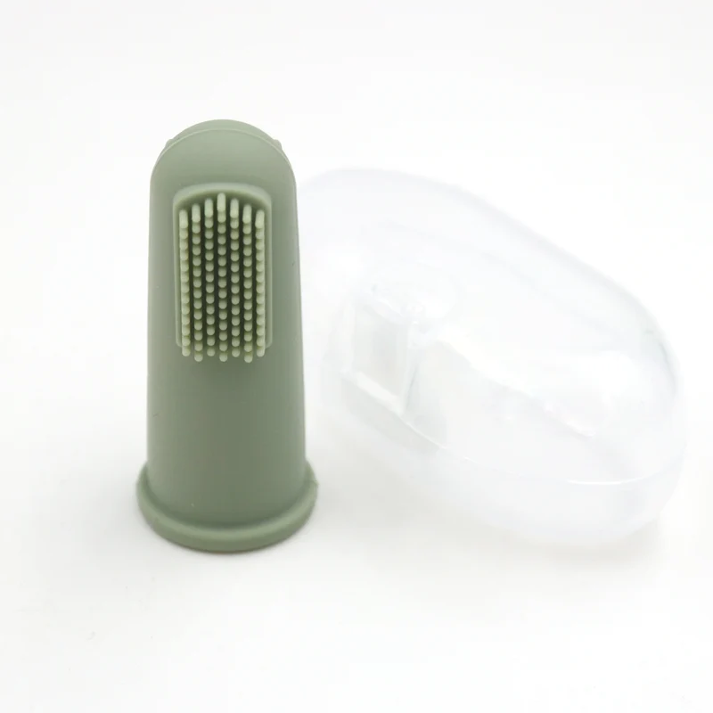 Danish Original Baby Finger Toothbrush Cleaning Infant Soft Bristles Silicone Oral Tongue Cleaning Thickened Anti-Bite