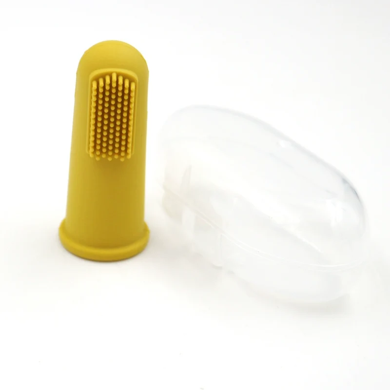 Danish Original Baby Finger Toothbrush Cleaning Infant Soft Bristles Silicone Oral Tongue Cleaning Thickened Anti-Bite