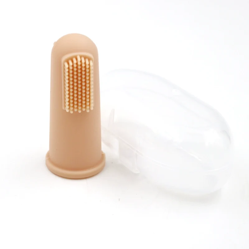 Danish Original Baby Finger Toothbrush Cleaning Infant Soft Bristles Silicone Oral Tongue Cleaning Thickened Anti-Bite