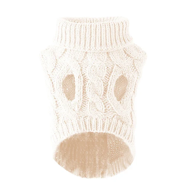 Puppy Dog Sweaters for Small Medium Dogs Cats Clothes Winter Warm Pet Turtleneck Chihuahua Vest Coat Teddy French Bulldog Jacket