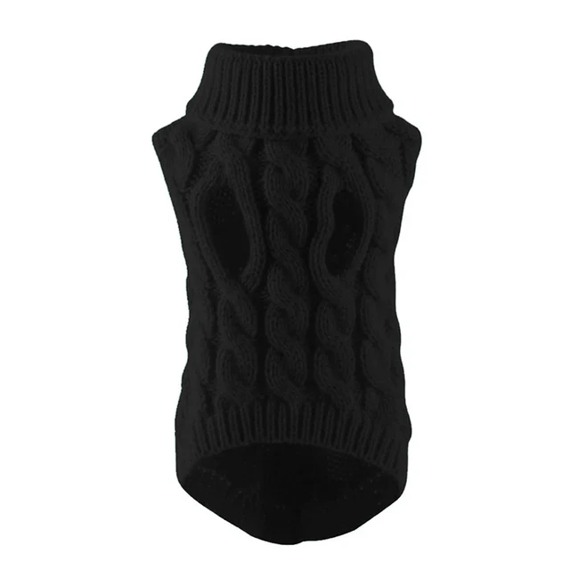 Puppy Dog Sweaters for Small Medium Dogs Cats Clothes Winter Warm Pet Turtleneck Chihuahua Vest Coat Teddy French Bulldog Jacket