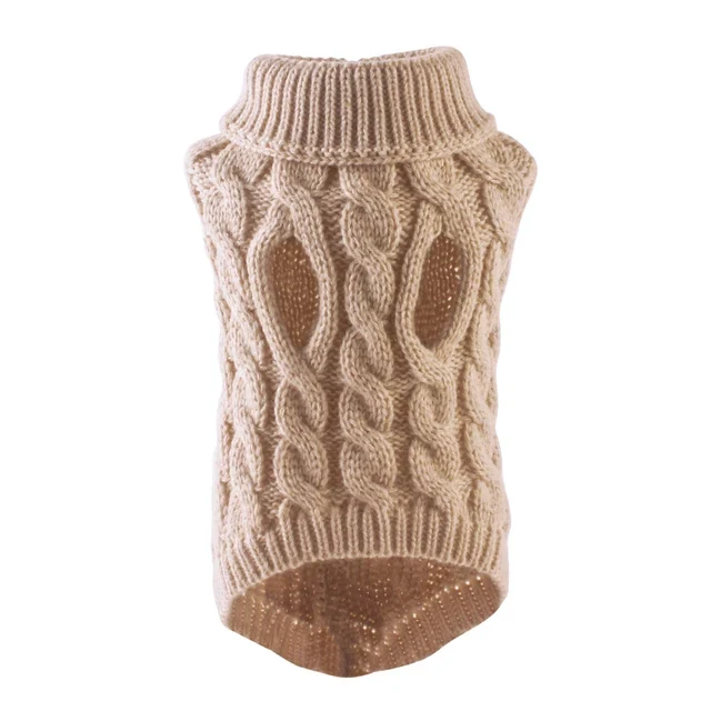 Puppy Dog Sweaters for Small Medium Dogs Cats Clothes Winter Warm Pet Turtleneck Chihuahua Vest Coat Teddy French Bulldog Jacket