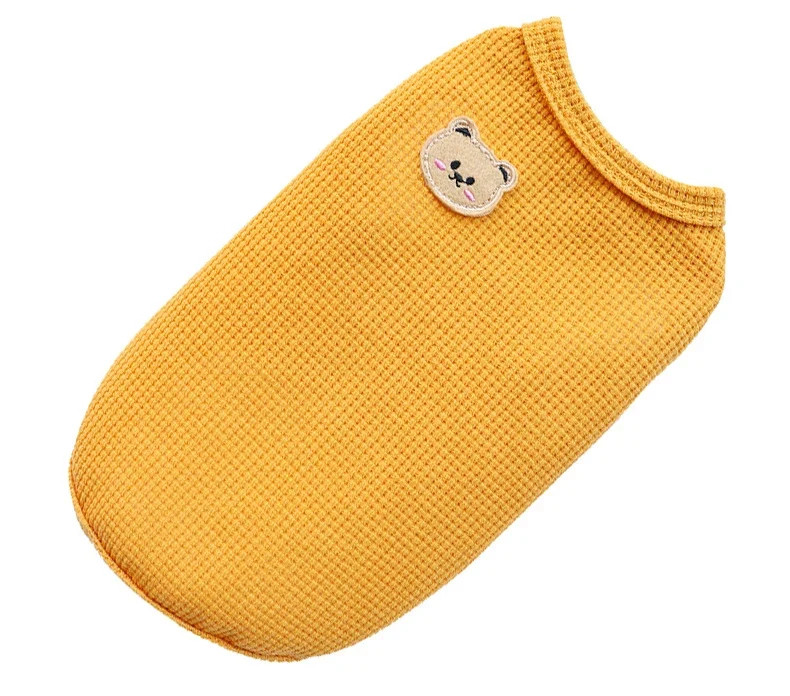 Bear Vest Thickened with Velvet Pet Dog Clothes Cat Solid T-shirt Clothing Dogs Thin Small Fashion Chihuahua Pug Pet Vest York