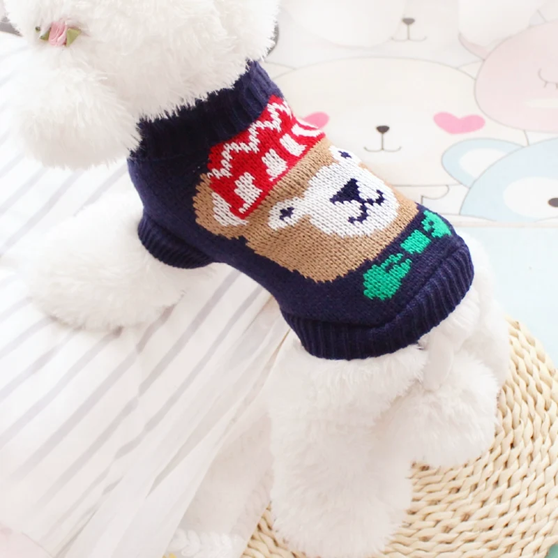 Cute Sweater Puppy Dog Autumn and Winter Pet Small Size Dogs Puppy Teddy Bichon Tea Chihuahua Cat Cat Clothes