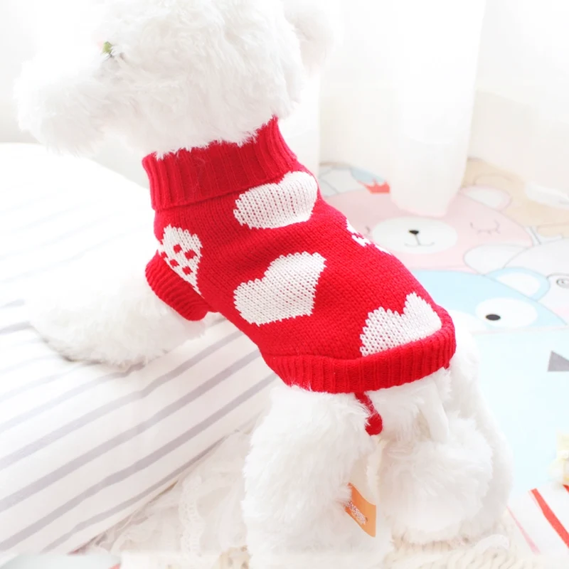 Cute Sweater Puppy Dog Autumn and Winter Pet Small Size Dogs Puppy Teddy Bichon Tea Chihuahua Cat Cat Clothes