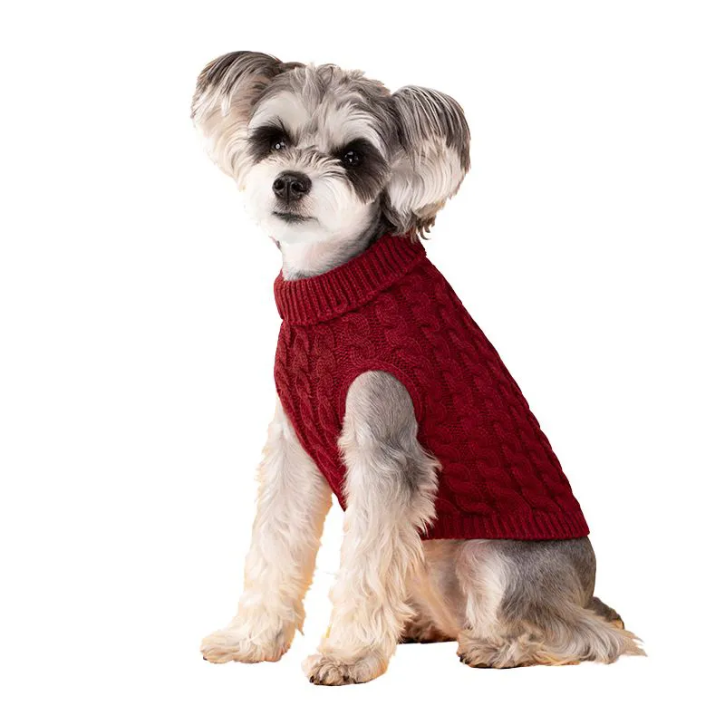 Dog Sweater for Small Dogs Puppy Clothes Winter Warm Turtleneck Schnauzer Chihuahua Pug Costume Pet Clothing Ropa De Perro