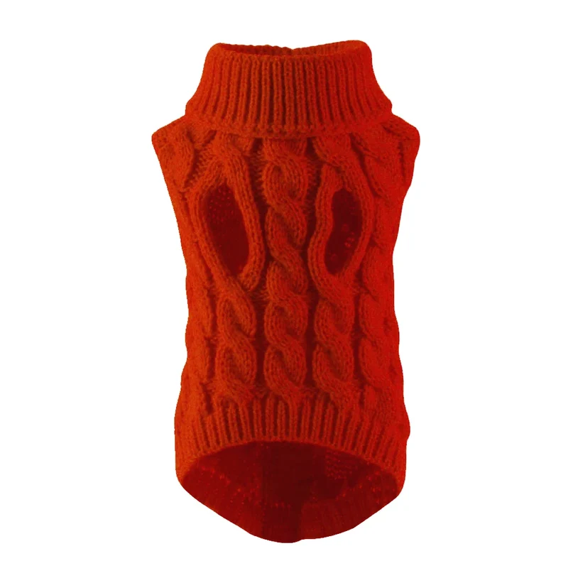 Winter Warm Pet Dog Turtleneck Knitting Sweaters for Small and Medium Dogs Cats Chihuahua Vest Coat Teddy French Bulldog Jacket