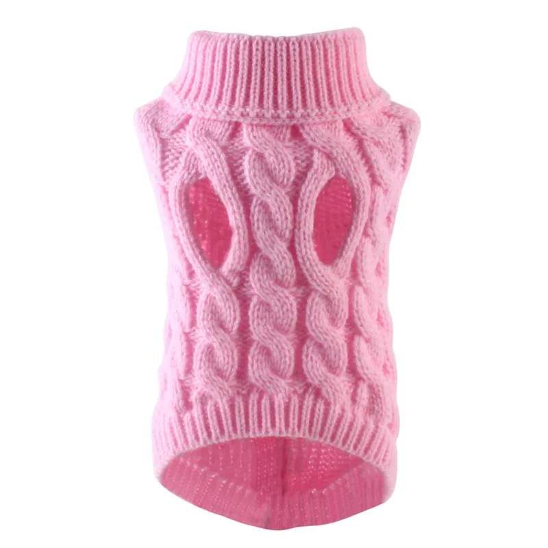 Winter Warm Pet Dog Turtleneck Knitting Sweaters for Small and Medium Dogs Cats Chihuahua Vest Coat Teddy French Bulldog Jacket
