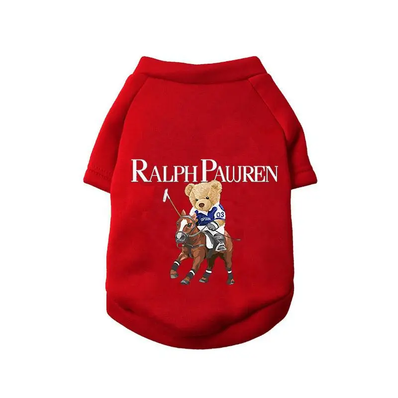 Winter Fleece Warm Pet Dog Clothes Cute Cartoon Bear Dog Hoodie For Small Dogs Pullovers Puppy Costumes Chihuahua Hug Ropa Perro
