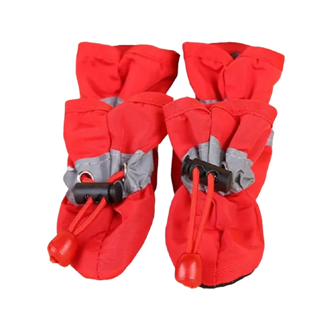 4pcs/set Waterproof Pet Dog Shoes Chihuahua Anti-slip Rain Boots Footwear For Small Cats Dogs Puppy Dog Pet Booties