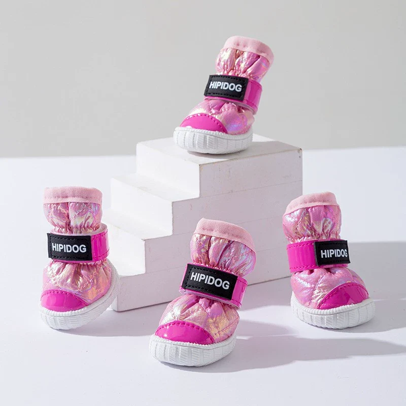 Dog Shoes Winter Small Size Dogs Corgi Pomeranian Teddy Can't Drop out Non-Slip Warm Cat Shoes Pet Supplies