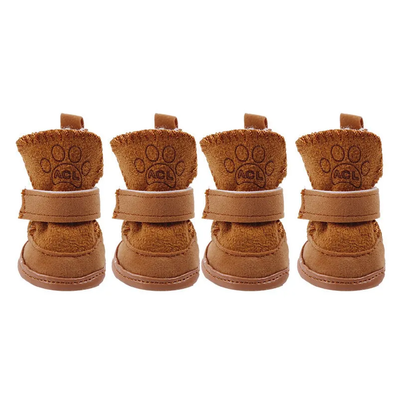4Pcs Dog Shoes Winter Comfortable Warm Shoes Pet Dog Chihuahua Shoes Boots Outdoor Snow Walking Non-slip Puppy Sneakers