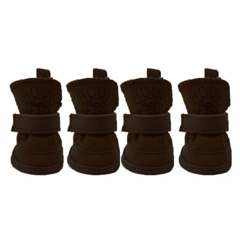4Pcs Dog Shoes Winter Comfortable Warm Shoes Pet Dog Chihuahua Shoes Boots Outdoor Snow Walking Non-slip Puppy Sneakers