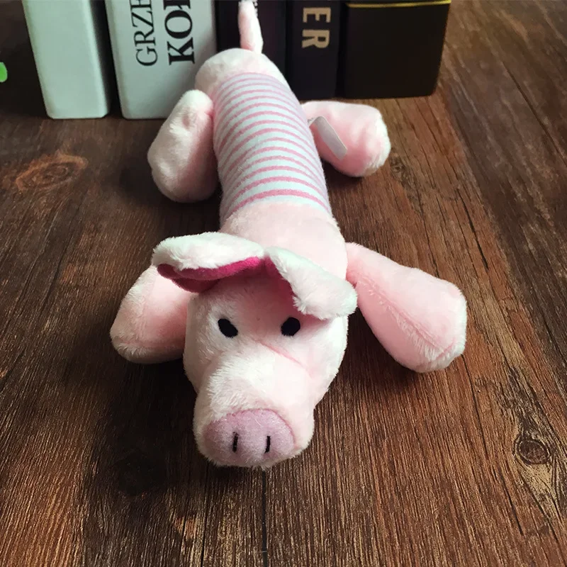 Pet Chew Toys Interactive Cartoon Animal Plush Alligator Shape Dog Sound Toy Gnawing Grinding Teeth Training Supplies